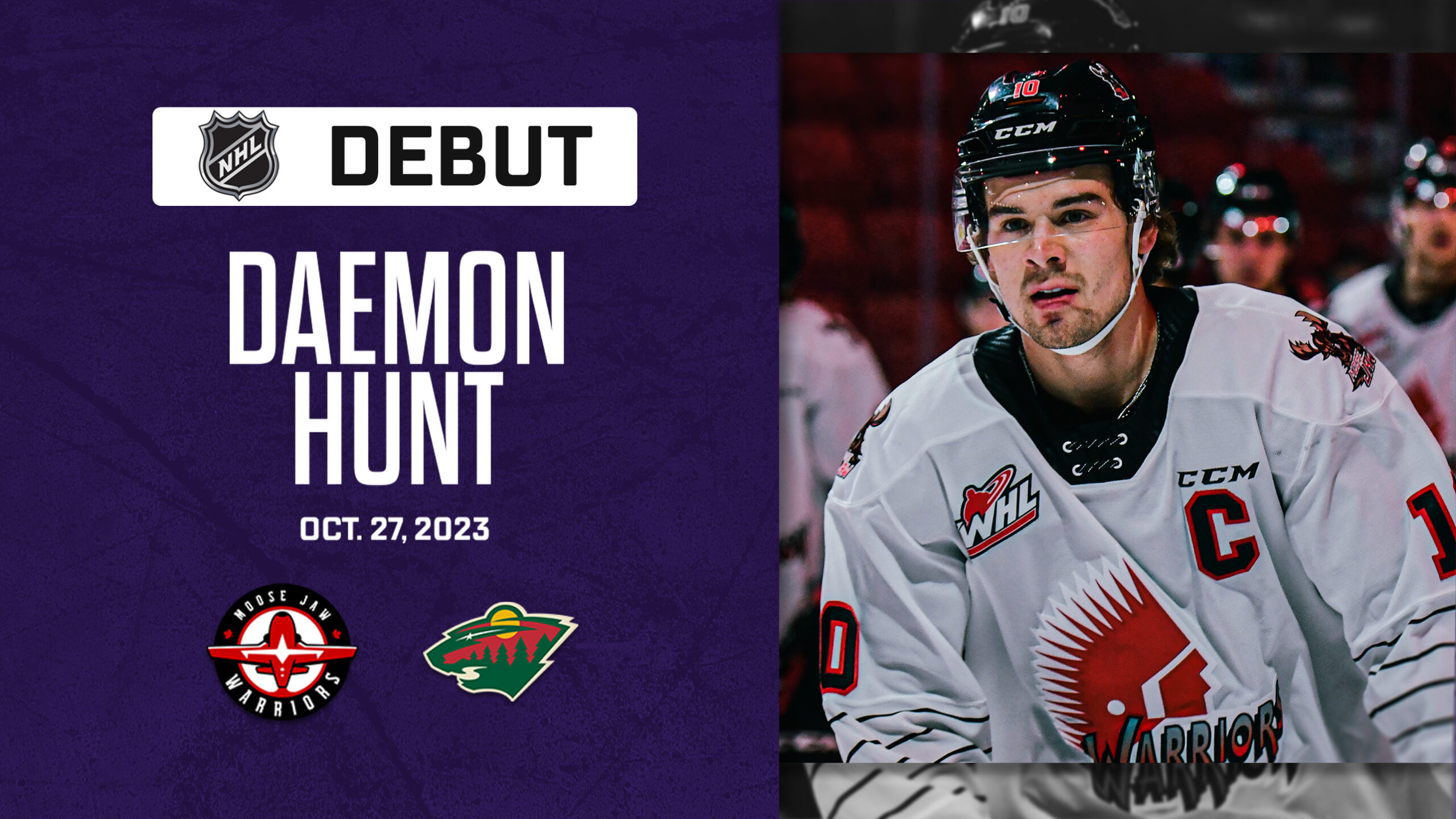 CHL to NHL Hunt plays first game with Wild BVM Sports