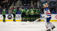 Rimouski, QC - MAY 24:  Round Robin game 2 of the 2025 Memorial Cup between the Moncton Wildcats and the London Knights on May 24, 2025, at the Colisée Financière Sun Life in Rimouski, Qc. (Photo by Vincent Ethier/CHL)