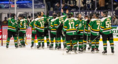 Rimouski, QC - MAY 25:  Shootout Tournament prior to the Round Robin game 3 of the 2025 Memorial Cup between the Rimouski Océanic and the London Knights on May 25, 2025, at the Colisée Financière Sun Life in Rimouski, Qc. (Photo by Vincent Ethier/CHL)