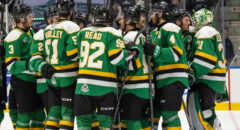 Rimouski, QC - MAY 30:  Semi-Final Game 
 of the 2025 Memorial Cup between the Moncton Wildcats and the London Knights on May 30, 2025, at the Colisée Financière Sun Life in Rimouski, Qc. (Photo by Vincent Ethier/CHL)