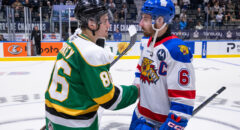 Rimouski, QC - MAY 30:  Semi-Final Game 
 of the 2025 Memorial Cup between the Moncton Wildcats and the London Knights on May 30, 2025, at the Colisée Financière Sun Life in Rimouski, Qc. (Photo by Vincent Ethier/CHL)