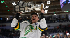 Rimouski, QC - JUNE 1: Final Game 
 of the 2025 Memorial Cup between the Medicine Hats Tigers and the London Knights on June 1, 2025, at the Colisée Financière Sun Life in Rimouski, Qc. (Photo by Vincent Ethier/CHL)