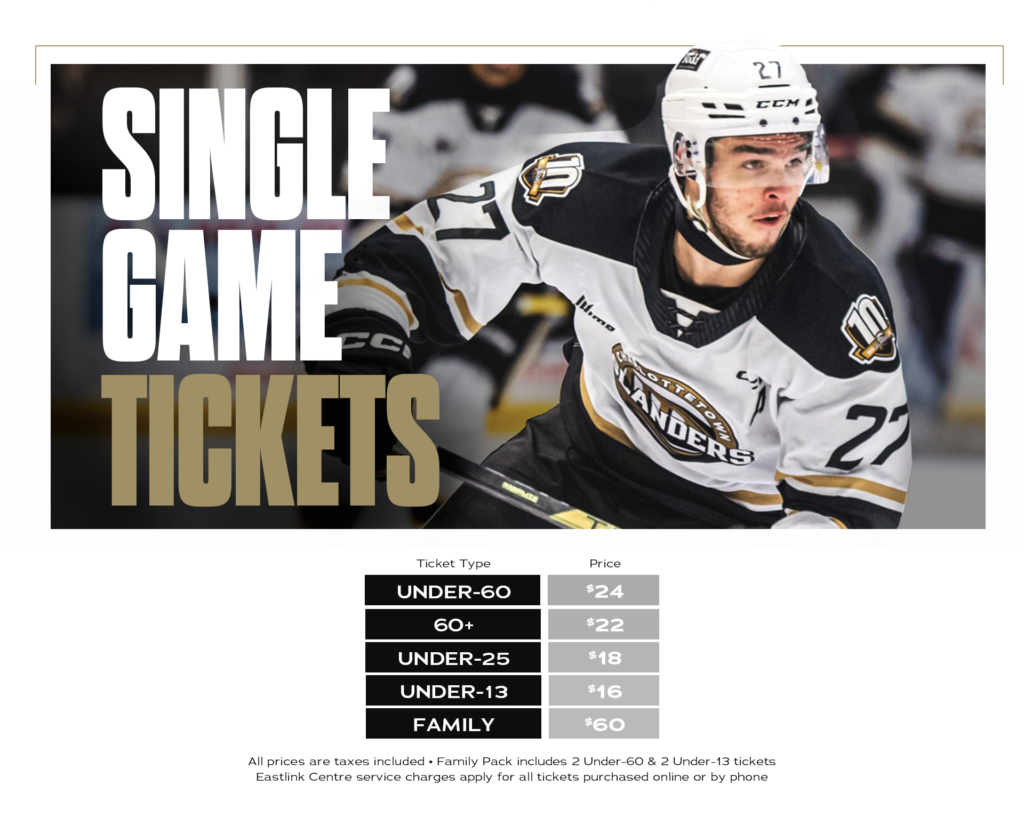Single Game Tickets - Charlottetown Islanders