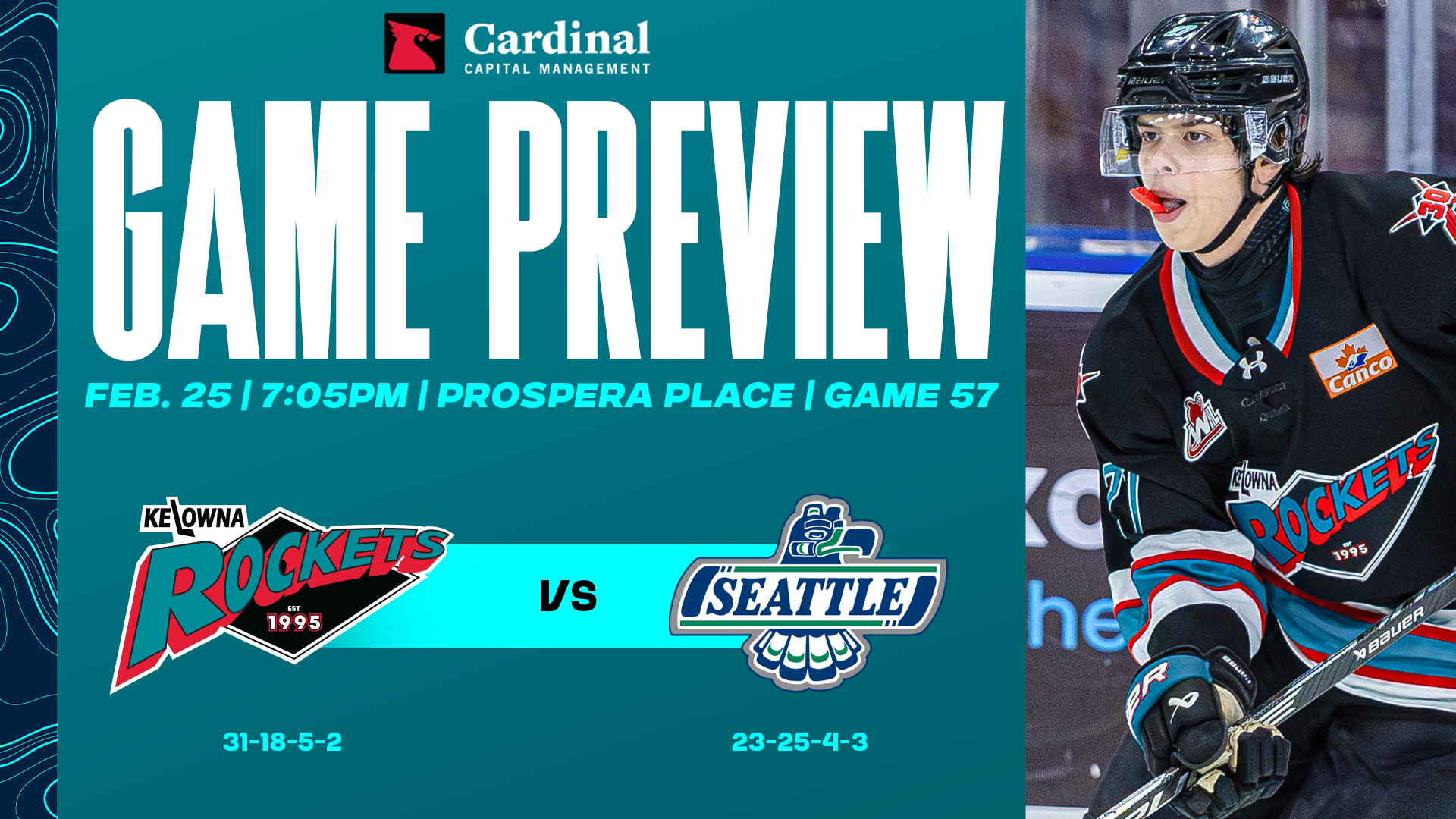 Cardinal Sport Game Preview: Rockets Host Thunderbirds in Midweek Matchup