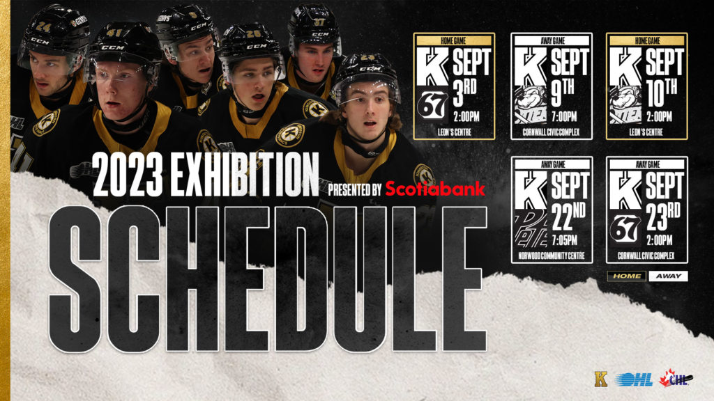 Frontenacs 2023 OHL Preseason Schedule Kingston Frontenacs