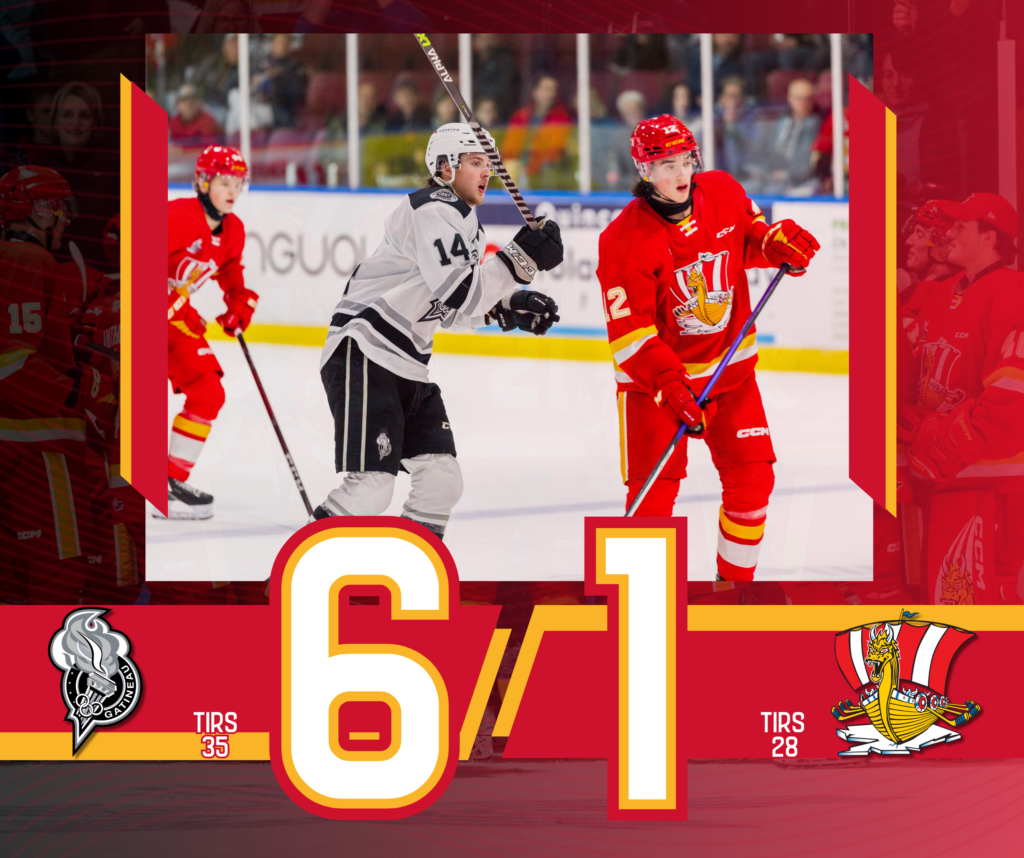 Une première défaite en temps réglementaire cette année Le Drakkar de