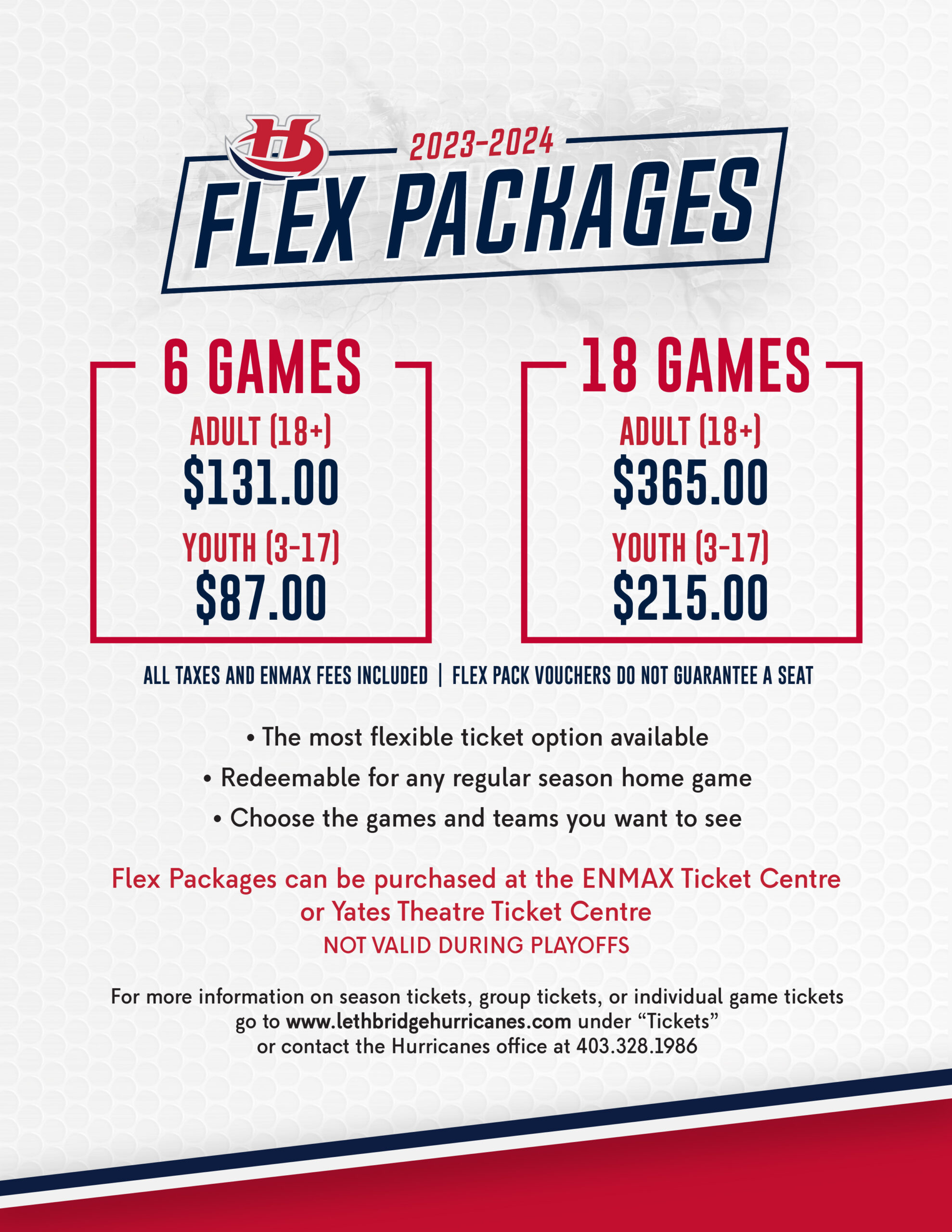 Flex Packs Lethbridge Hurricanes