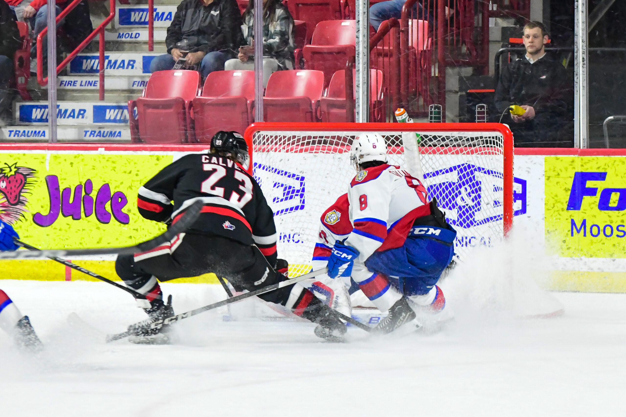 Calvert’s hat trick pushes Warriors over Edmonton Tuesday Moose Jaw