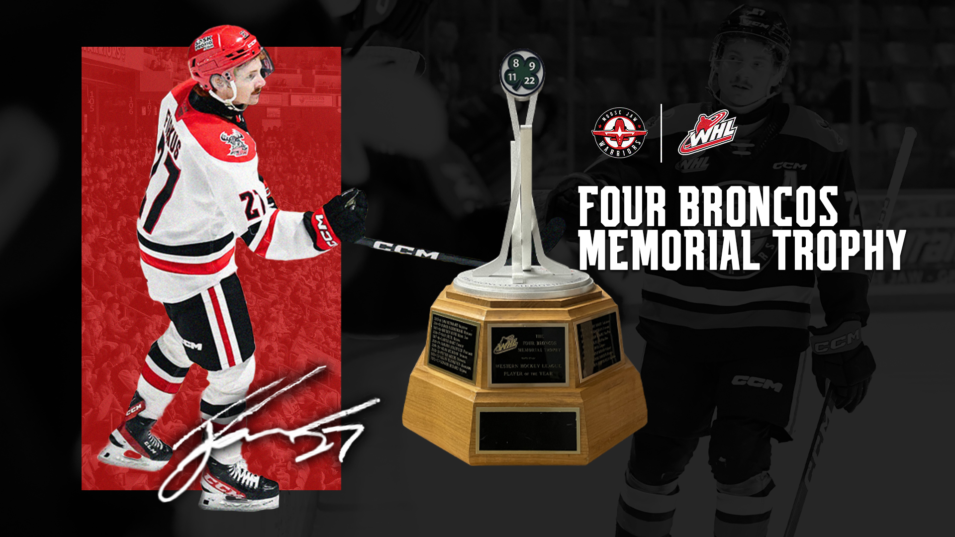 Firkus captures the Four Broncos Memorial Trophy Moose Jaw Warriors