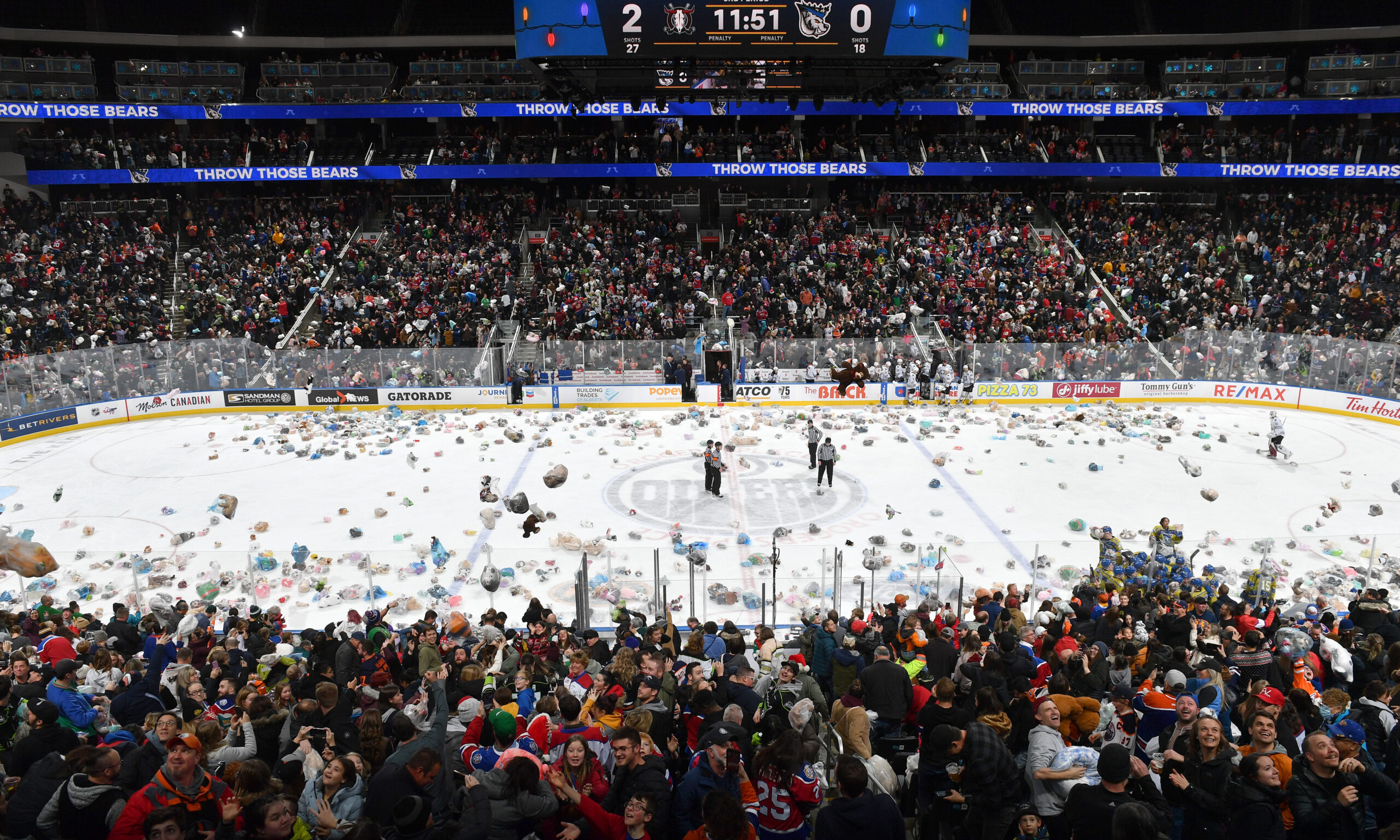 Oil Kings 16th annual The Brick Teddy Bear Toss approaching sell out