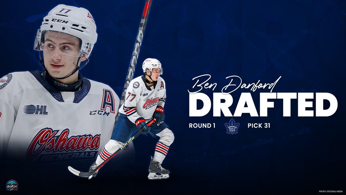 Ben Danford picked 31st overall by Toronto Maple Leafs at 2024 NHL