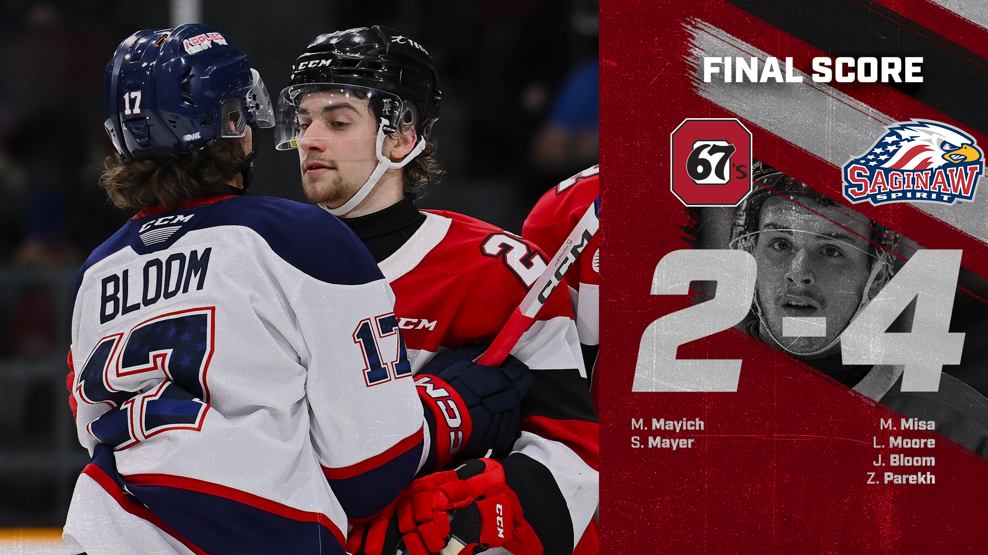 Final Score 67s 2 vs 4