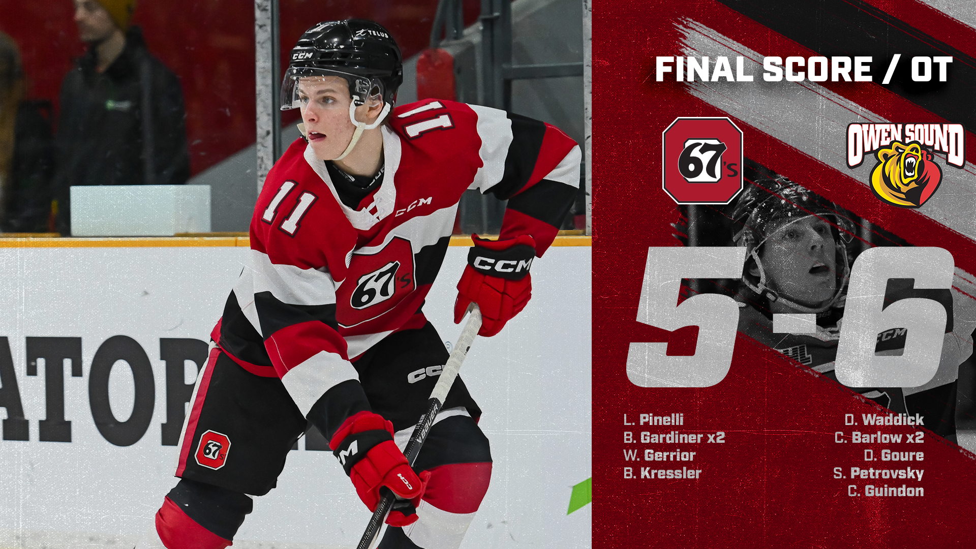 Final Score 67s 5 vs, Owen 6