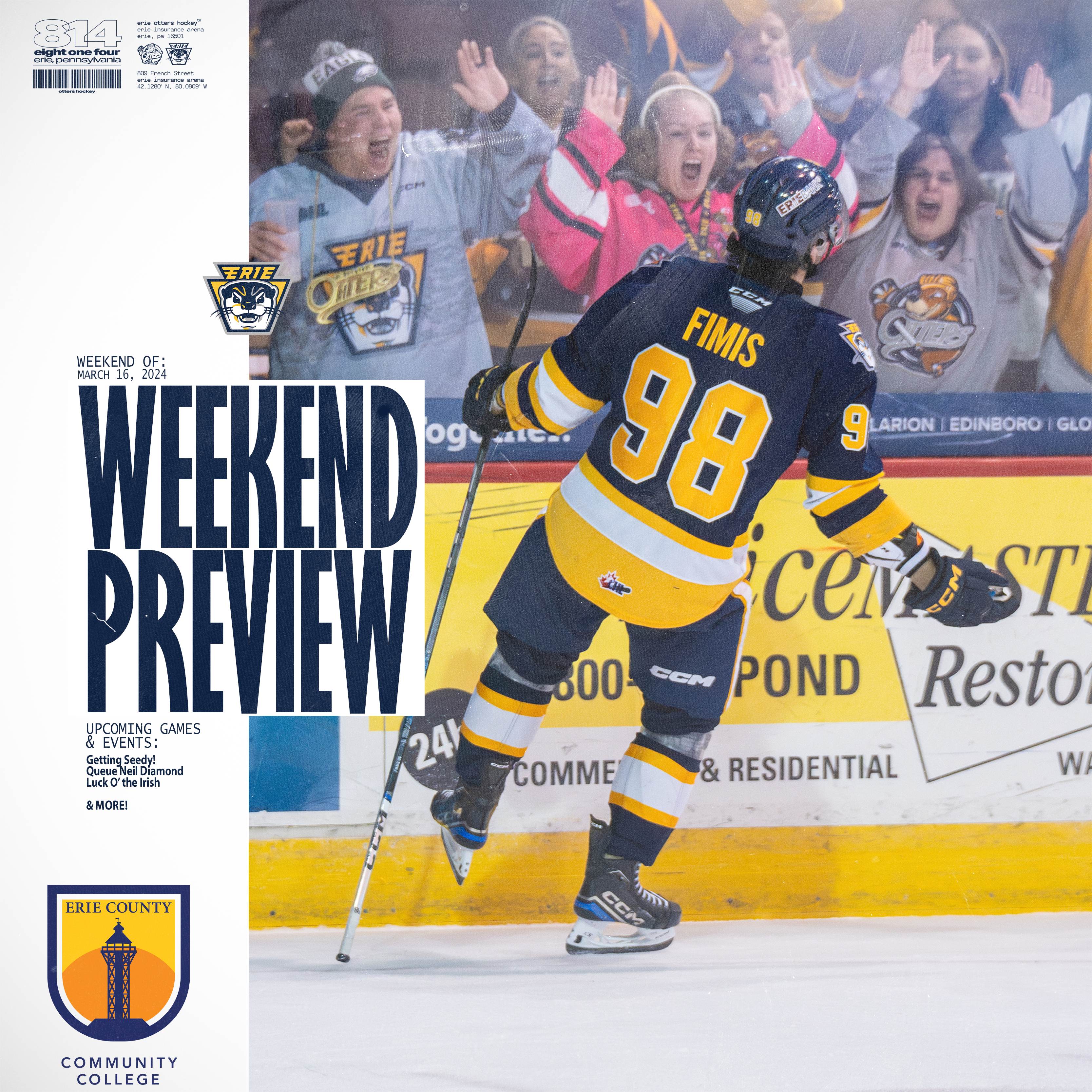 EC3 WEEKEND PREVIEW: The Penultimate Week Propels Erie Forward - Erie ...