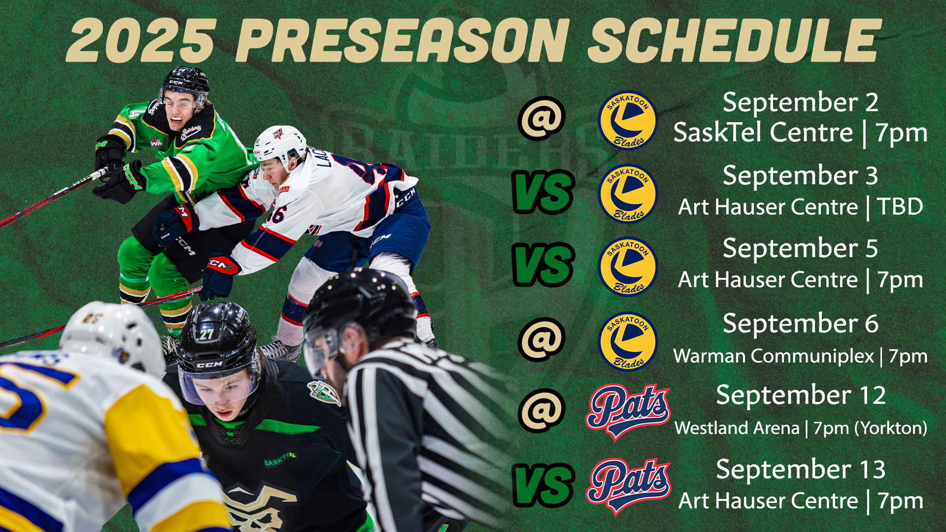 Raiders announce 2025 Preseason schedule.