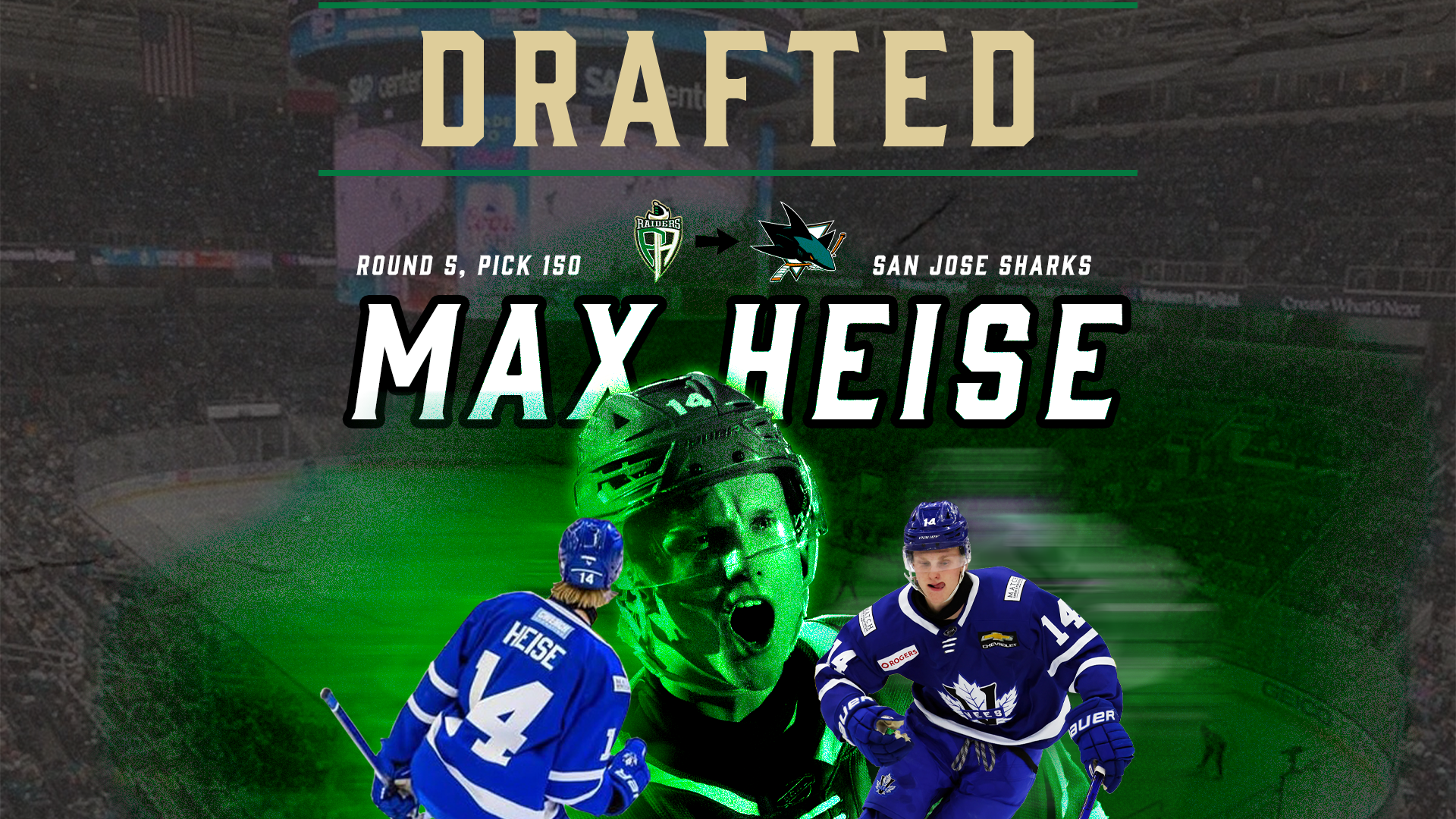 Max Heise drafted by Sharks.