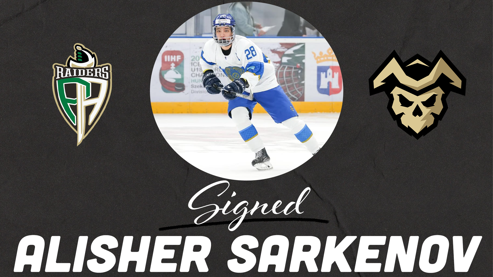 The Raiders have signed Alisher Sarkenov.