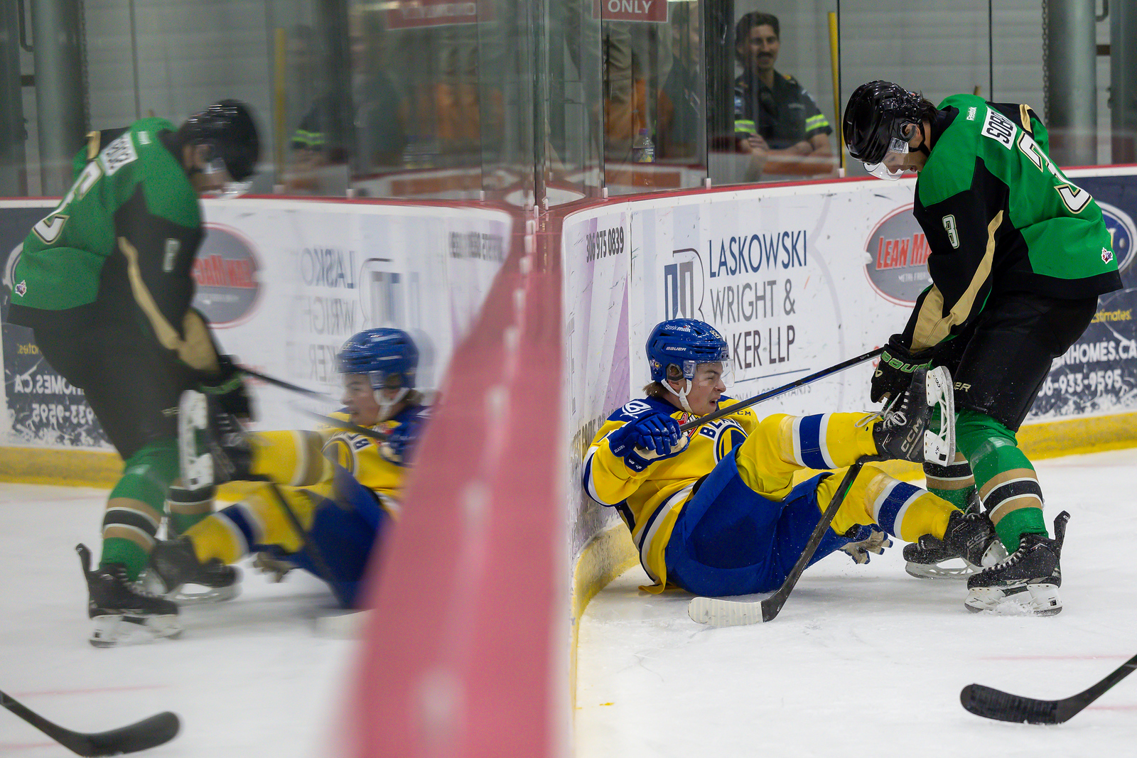 The Raiders fell to the Blades in overtime on Saturday night. -Brent Just