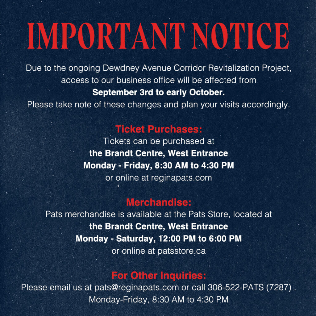 Pats Announce 2022 23 Home Schedule Regina Pats