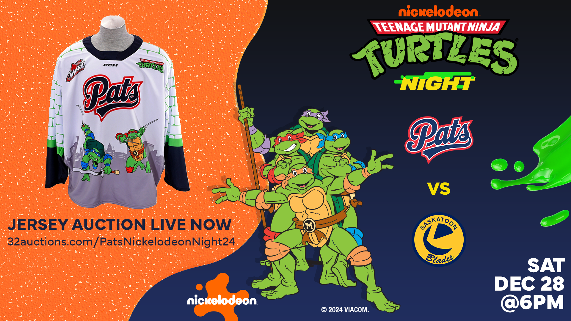 2024 Pats Nickelodeon Game Night Jerseys Auction- Now Live
