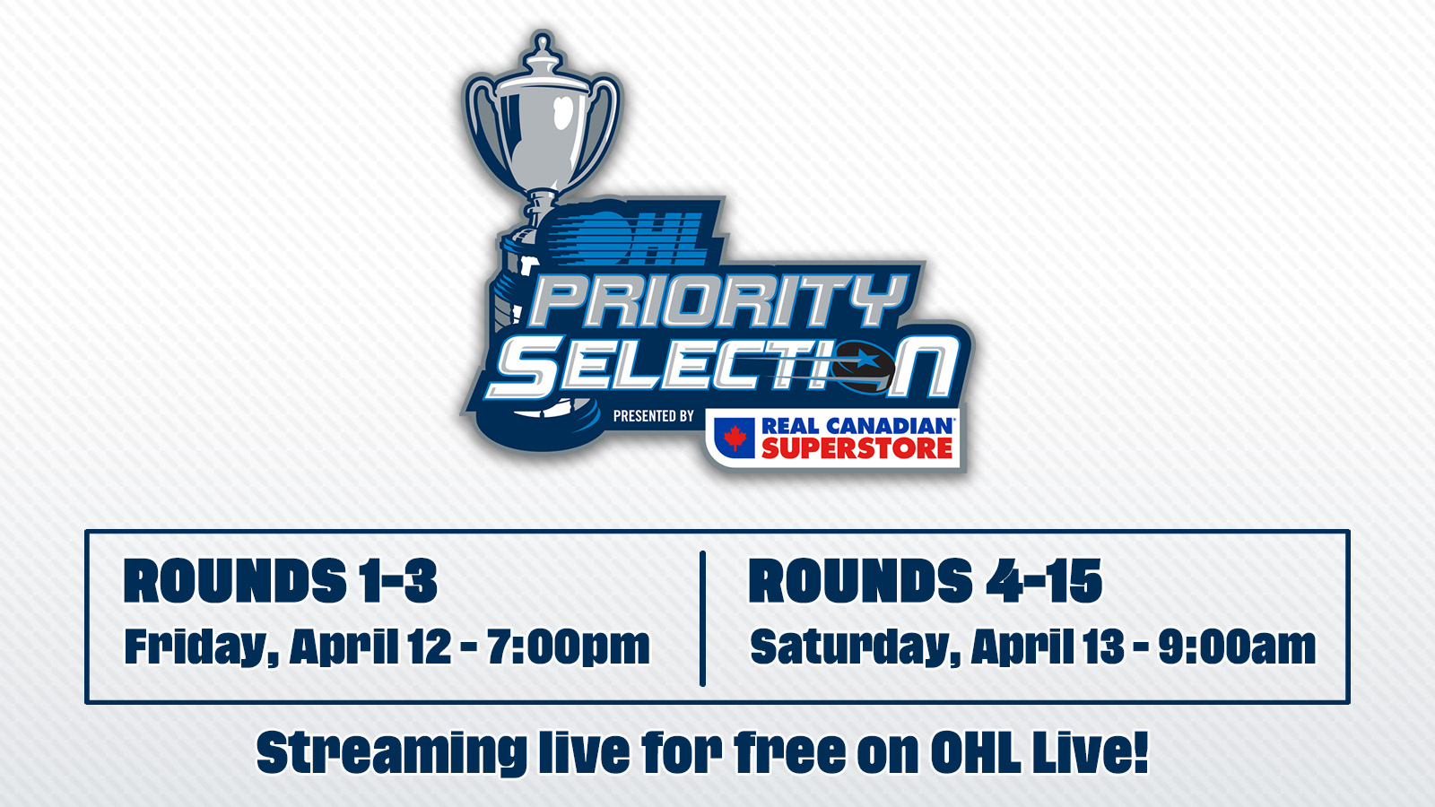 Watch the 2024 OHL Priority Selection Presented by Real Canadian