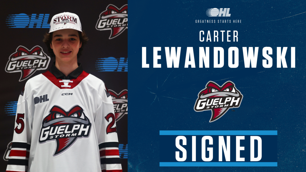 Storm sign second round pick Carter Lewandowski - Ontario Hockey League