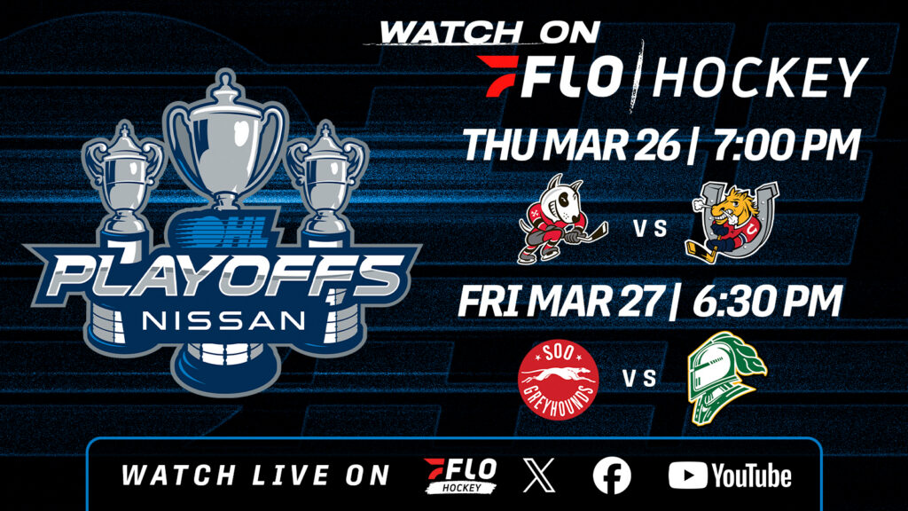 OHL Freeviews continue into the playoffs with select Game 1 matchups available live and free on FloHockey’s social platforms.