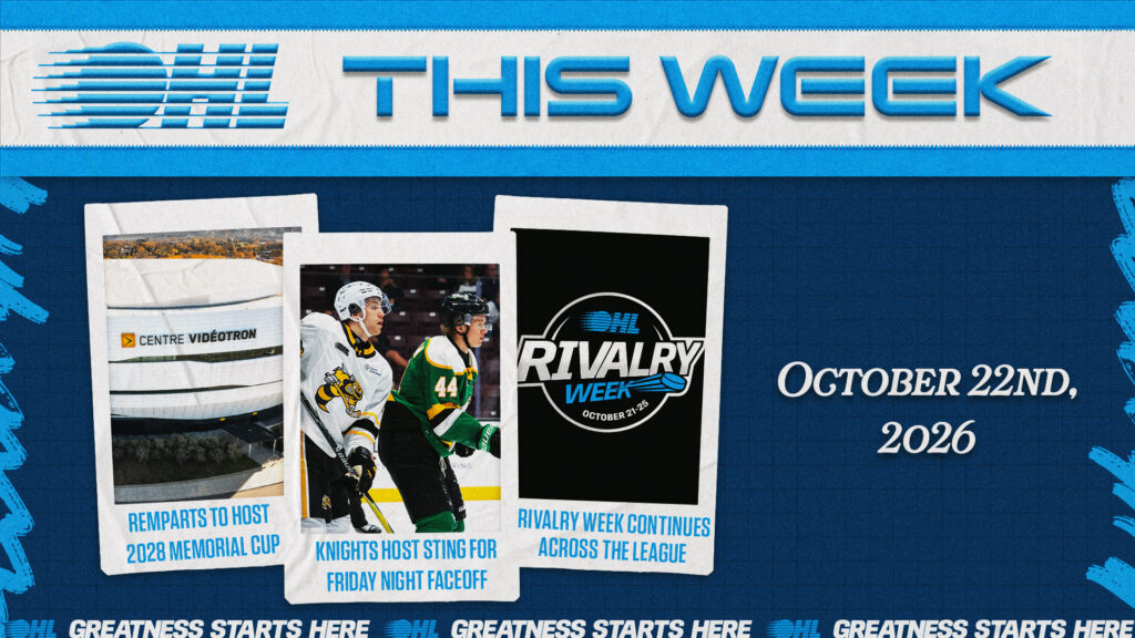 OHL This Week: October 22 to 25, 2026 - Ontario Hockey League