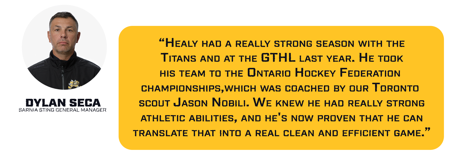 Healy Signing Quote