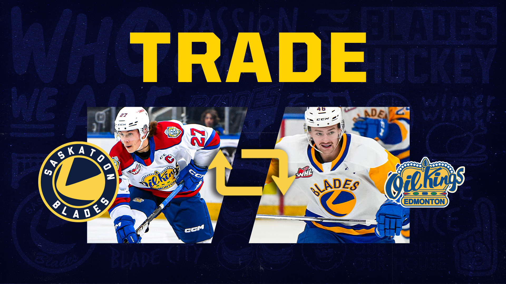 Blades add veteran presence up front in swap with Oil Kings Saskatoon