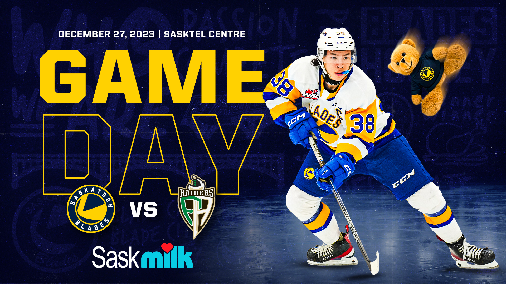 Saskatoon Blades vs Prince Albert Raiders Teddy Bear Toss Night at