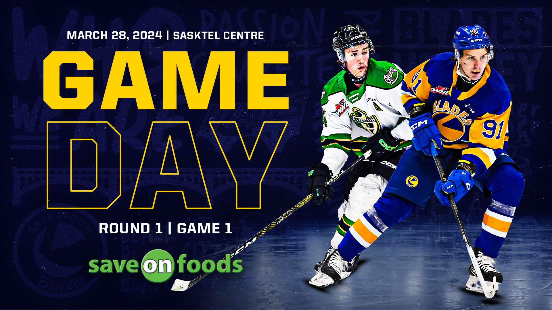 Saskatoon Blades vs Prince Albert Raiders WHL Playoffs Round 1 Game 1