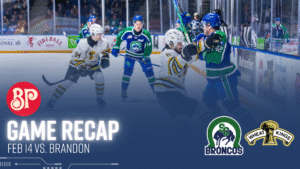 Boston Pizza Game Recap: Broncos Fall to Wheat Kings in Shootout