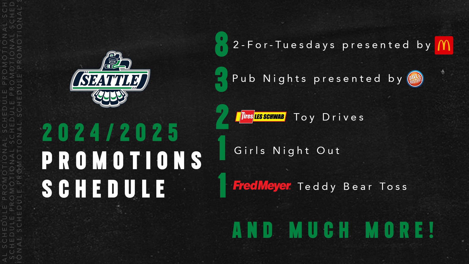 Promotions Schedule FB TW NR