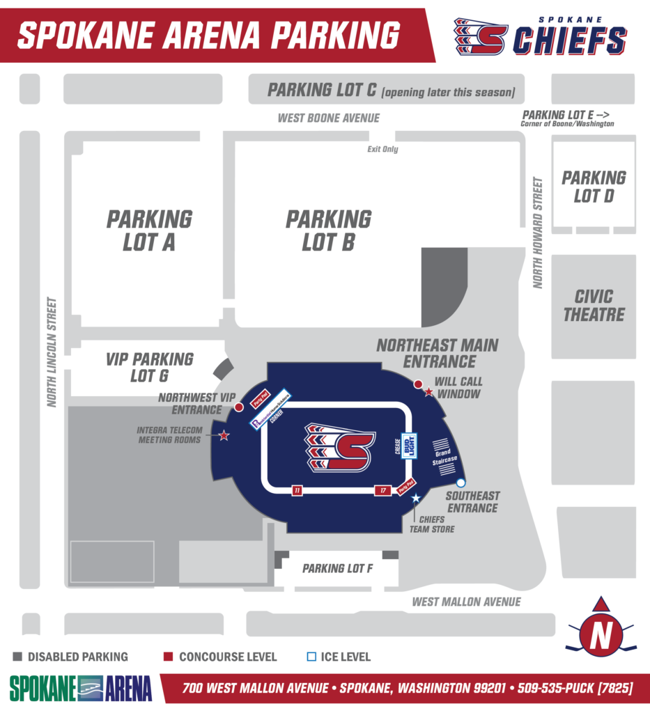 Spokane Arena Parking Spokane Chiefs