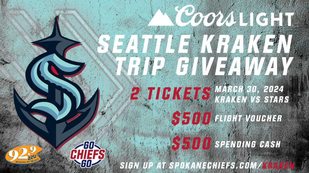 Coors Light Seattle Kraken Ticket Sweepstakes Spokane Chiefs