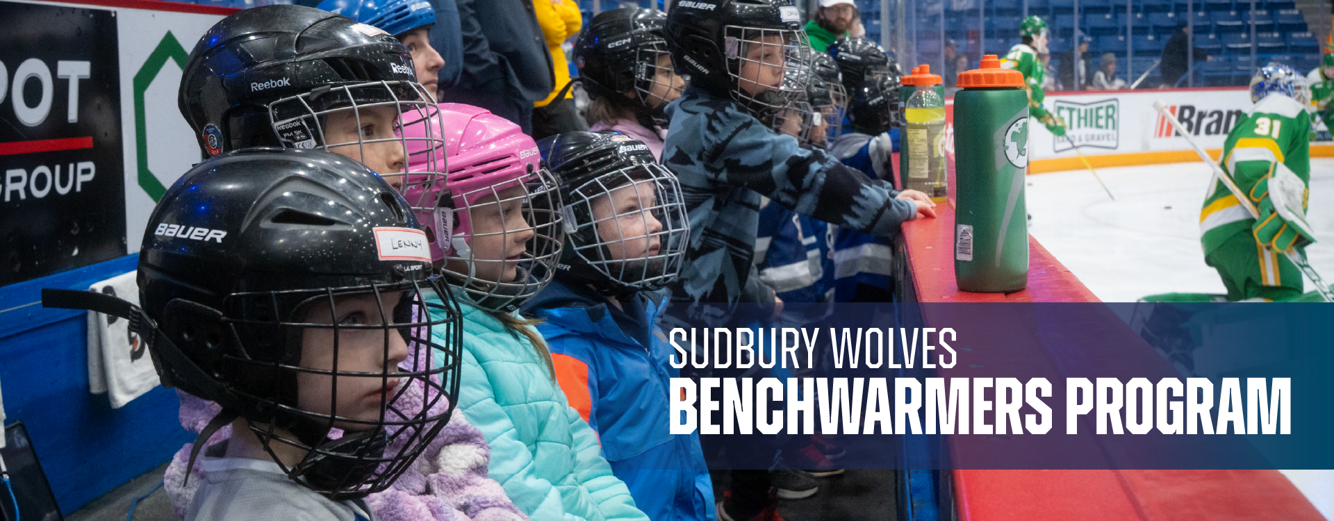 Bench Warmers Banner Sudbury Wolves Benchwarmers Program