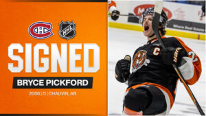 Pickford Signs Entry Level NHL Contract With Canadiens