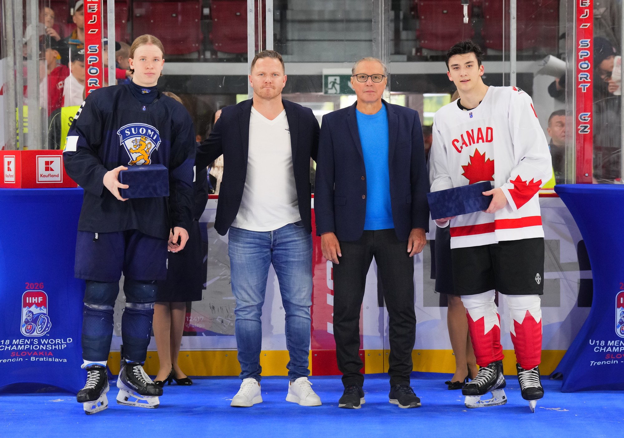 Ryan Lin named Player of the Game for Canada at the U18 World Championship
