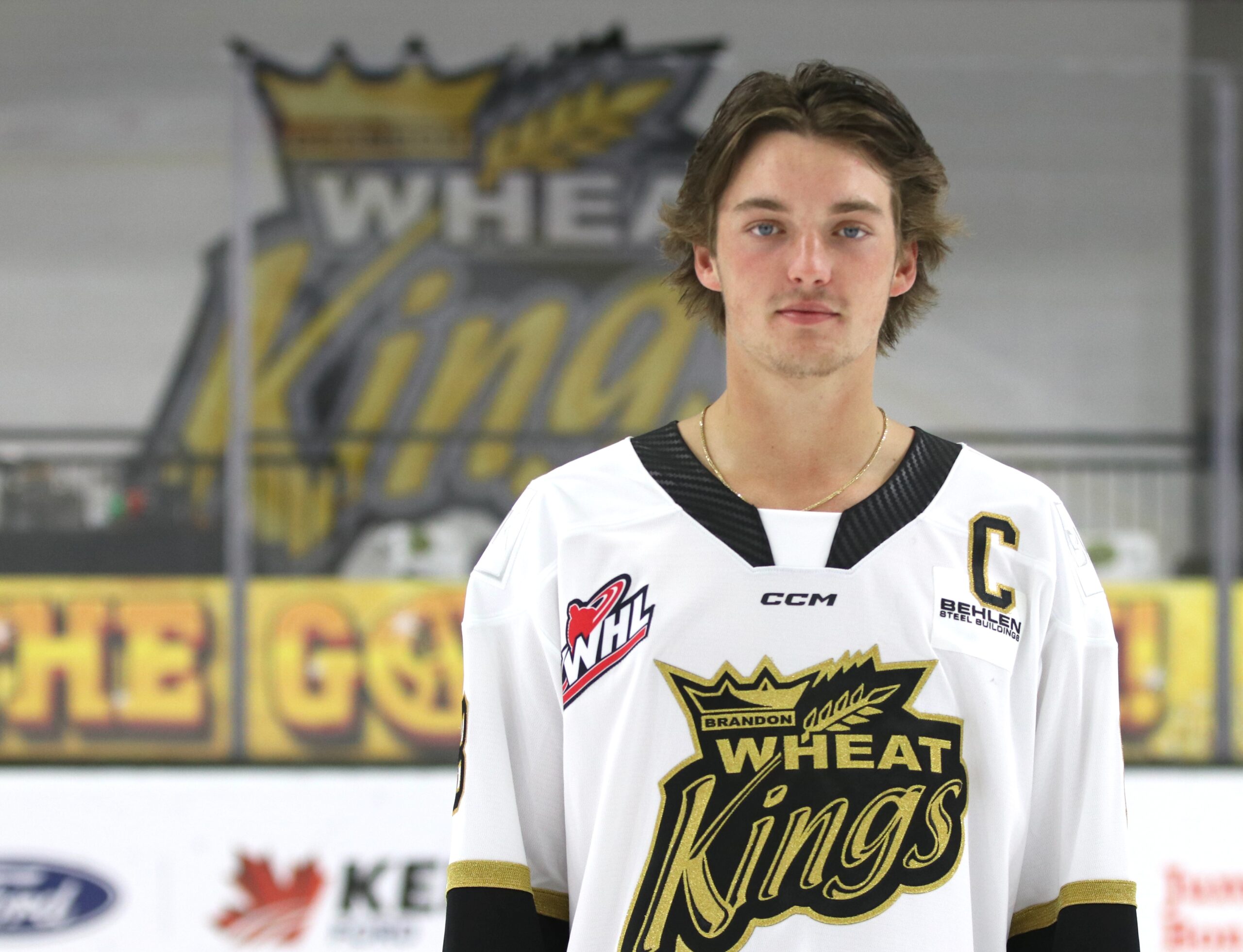 Quinn Mantei wearing the "C" for the first time.