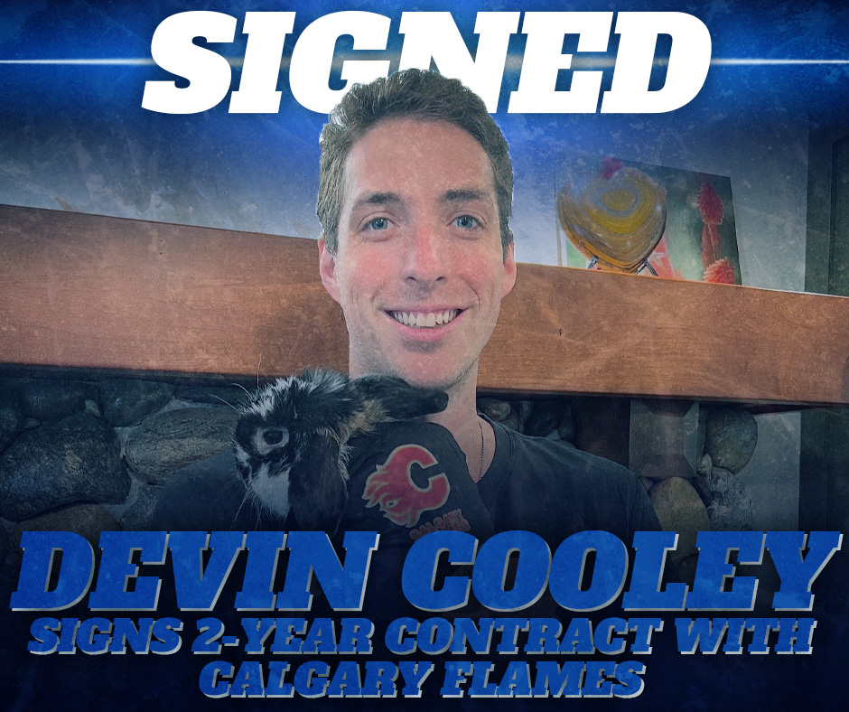2024-25 Generic Graphic Devin Cooley Signs with Calgary