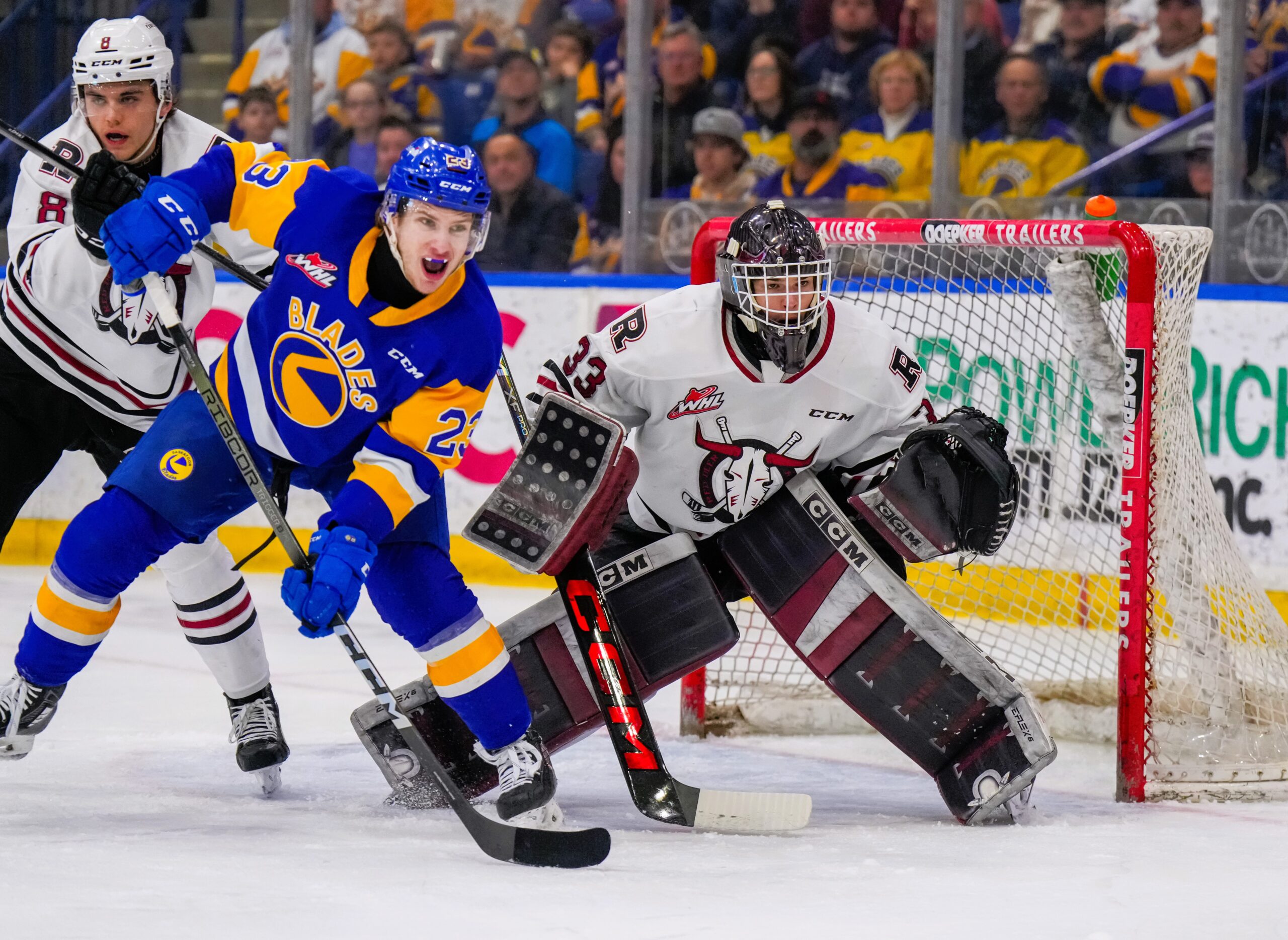 Saskatoon Blades Triumph Over Red Deer Rebels in WHL Semifinal Opener